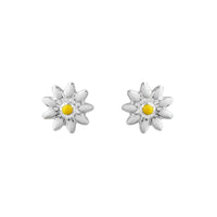 Sterling Silver Daisy Stud Earrings