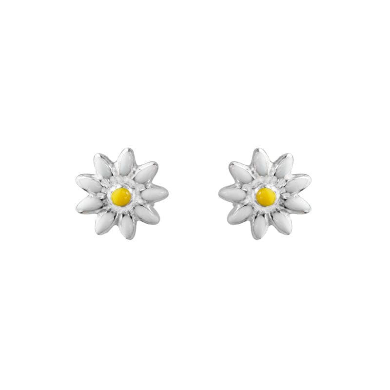 Sterling Silver Daisy Stud Earrings