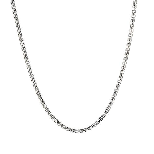 Box Chain Necklace with Gold