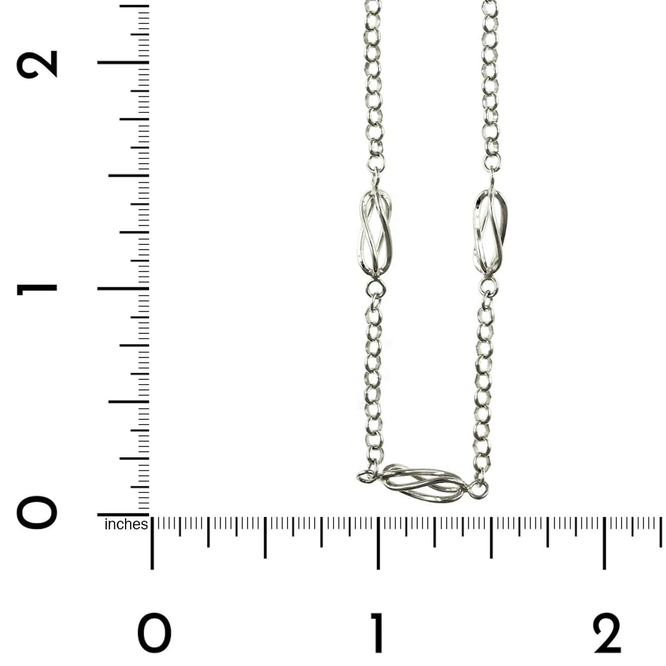 Sterling Silver Station Twist Necklace