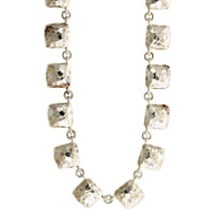 Sterling Silver Sahara Pillow Hammered Necklace
