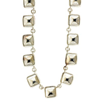 Sterling Silver Sahara Pillow Hammered Necklace