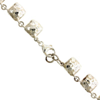 Sterling Silver Sahara Pillow Hammered Necklace