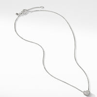Petite Pave Heart Pendant Necklace with Diamonds