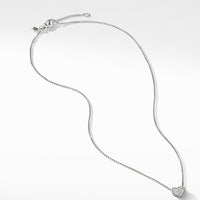Petite Pave Heart Pendant Necklace with Diamonds