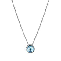 Chatelaine Pendant Necklace with Blue Topaz