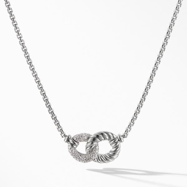 Double Link Necklace with Diamonds