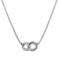Double Link Necklace with Diamonds