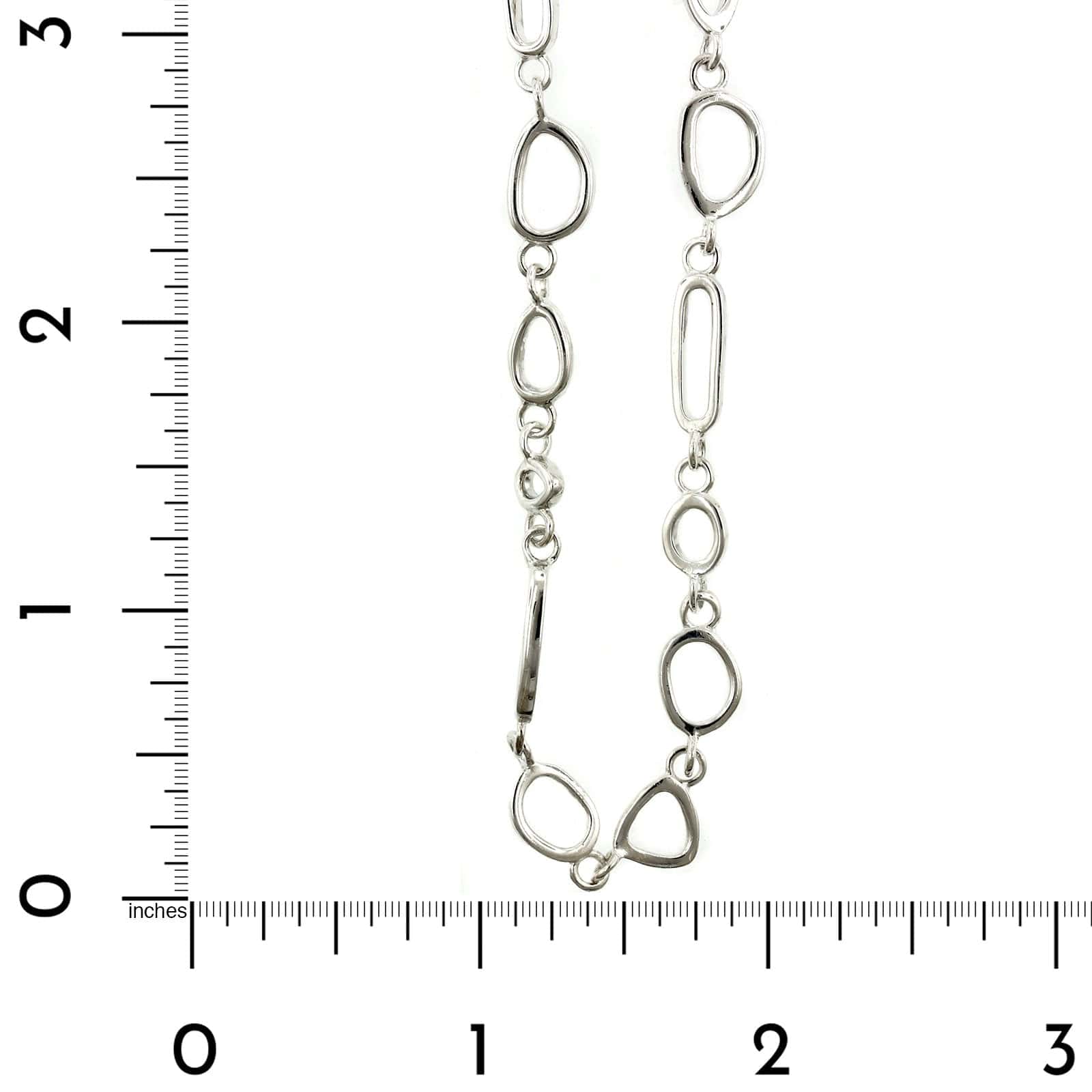 Sterling Silver Open Multi Shape Necklace