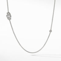 Crossover Station Necklace with Diamonds