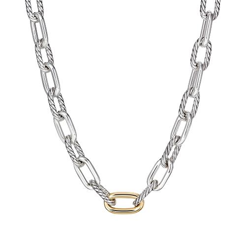 DY Madison Large Necklace with 18K Gold, 13.5mm