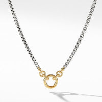 Amulet Vehicle Box Chain Necklace with 18K Yellow Gold