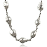Sterling Silver BaroQue Bead Necklace