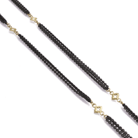 18K Yellow and Sterling Silver 36" 3 Strand Cable Chain