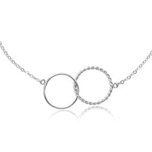 Sterling Silver Interlock Circle Necklace