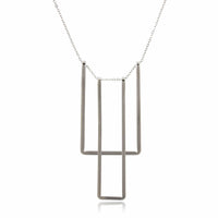 Sterling Silver Square Bib Necklace