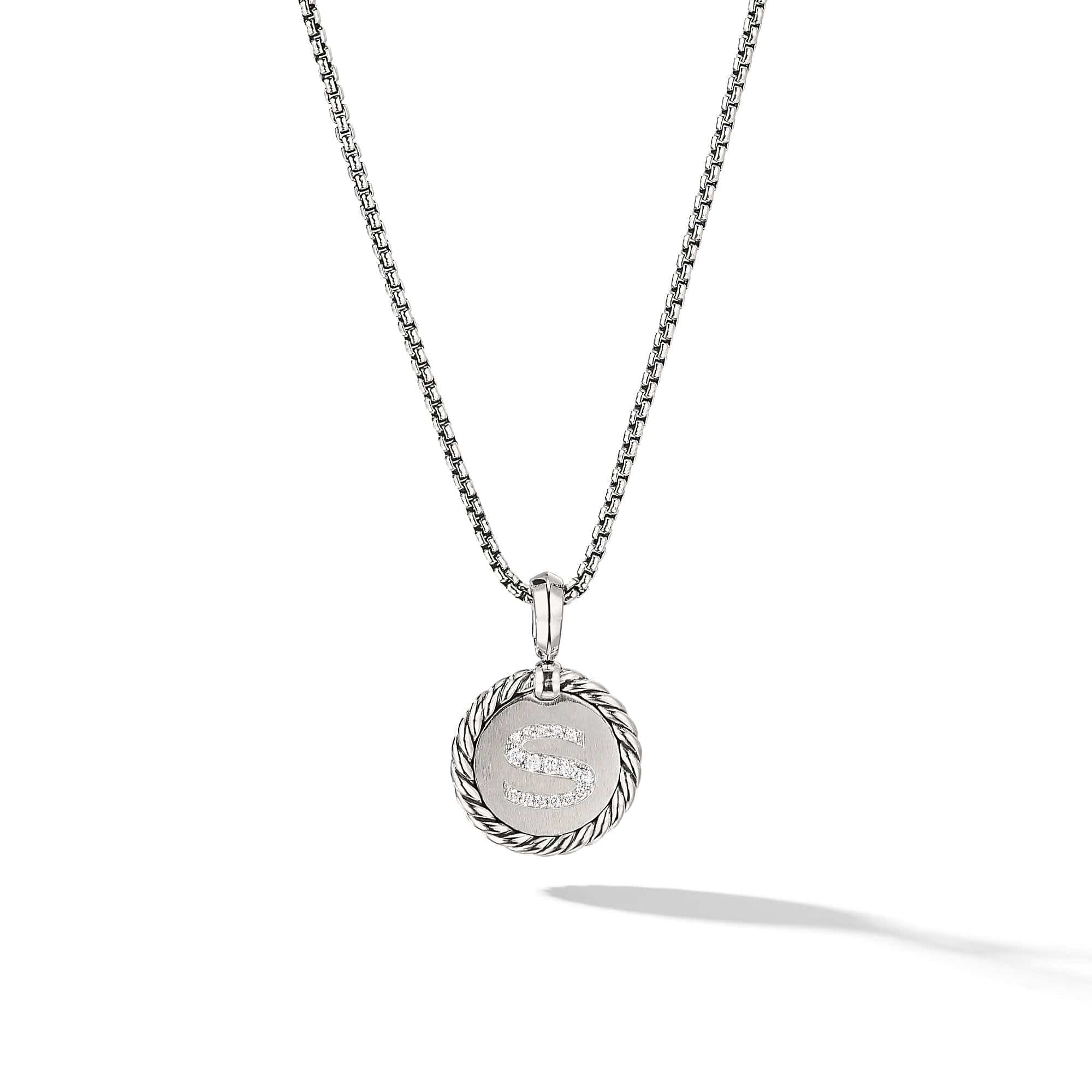 Initial Charm Necklace with Diamonds, Long's Jewelers