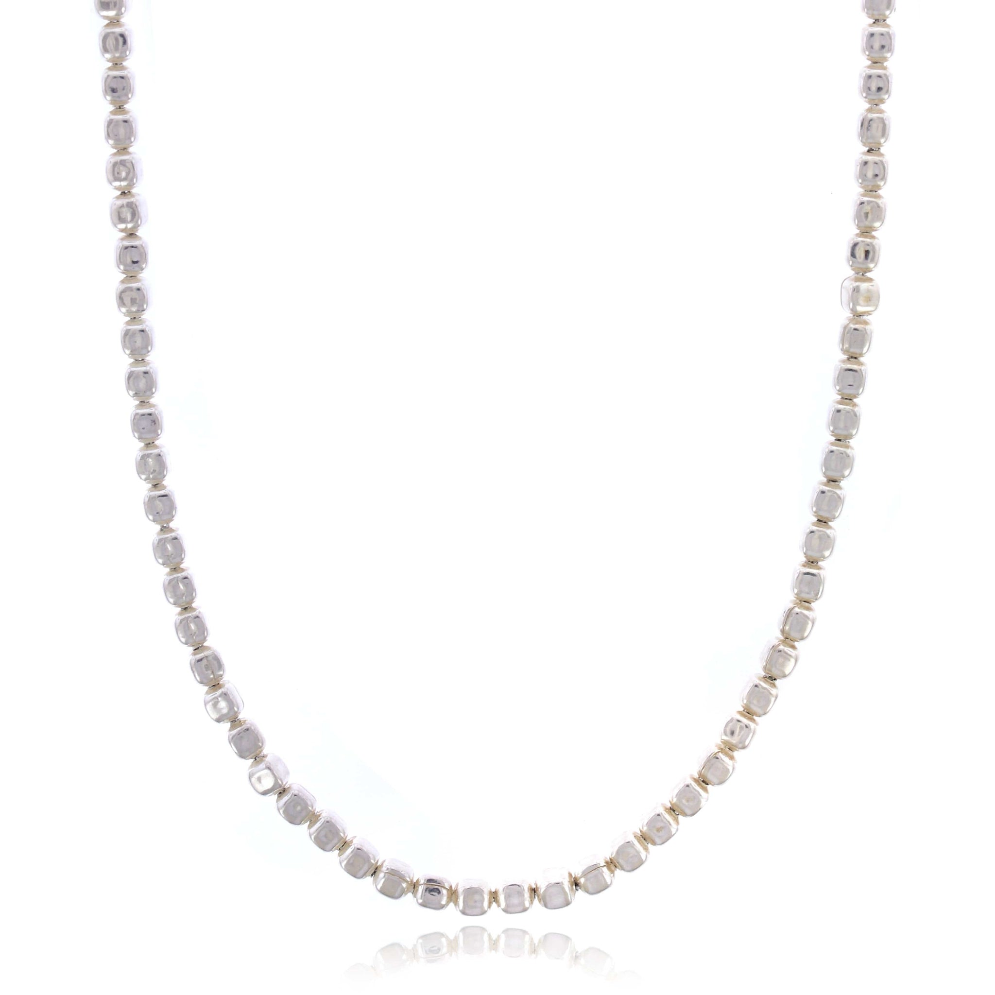 Sterling Silver Cube Chain Necklace