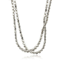 Sterling Silver Double Row Cube Necklace