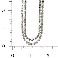 Sterling Silver Double Row Cube Necklace