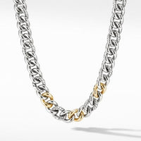 Curb Chain Necklace with 14K Yellow Gold