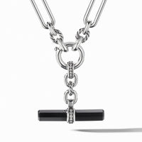 Lexington Chain Link Necklace with Black Onyx and Diamonds