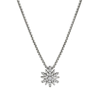 Petite Starburst Station Necklace with Diamonds