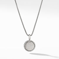 Initial Charm Necklace with Diamonds