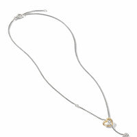 Cable Collectibles® Heart Y Necklace with 18K Yellow Gold and Pavé Diamonds