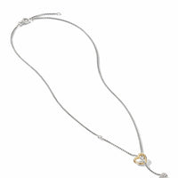 Cable Collectibles® Heart Y Necklace with 18K Yellow Gold and Pavé Diamonds