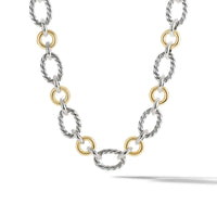 Cable and Smooth Chain Link Necklace