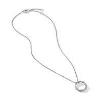 Petite Infinity Pendant Necklace with Pavé Diamonds