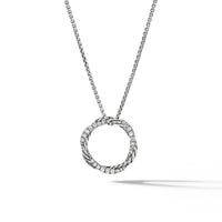 Petite Infinity Pendant Necklace with Pavé Diamonds