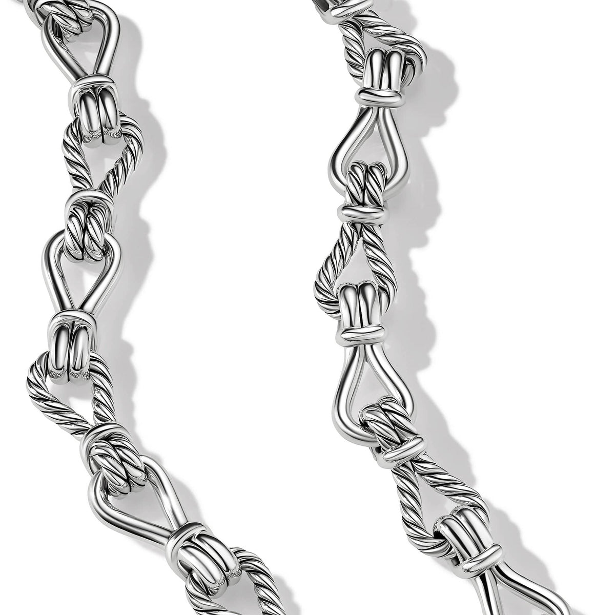 Thoroughbred Loop Chain Link Sterling Silver Necklace