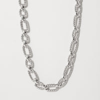 Cushion Link Necklace with Blue Sapphires