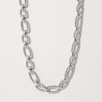 Cushion Link Necklace with Blue Sapphires