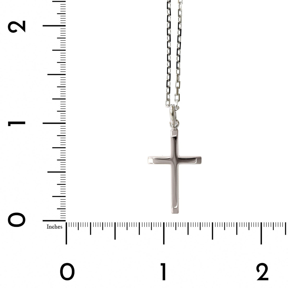 Sterling Silver Bevel Ends Cross Pendant, Sterling silver, Long's Jewelers