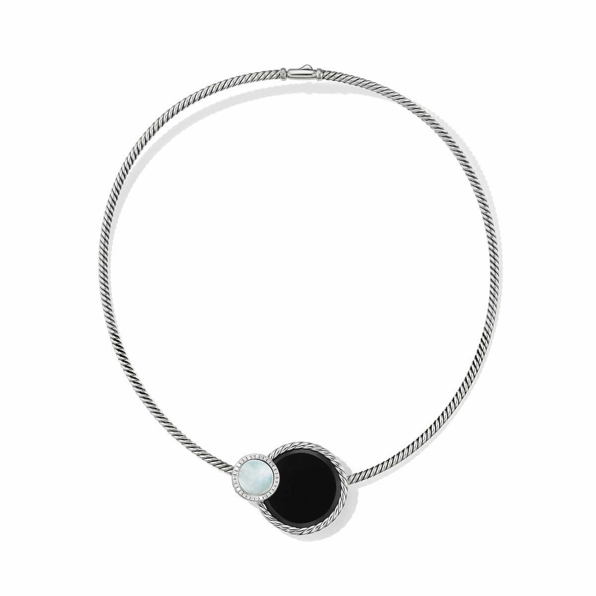DY Elements® Eclipse Necklace with Black Onyx, Mother of Pearl and Pavé Diamonds, Long's Jewelers