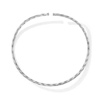 Cable Edge Collar Necklace in Recycled Sterling Silver