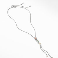 Novella Y Necklace with Morganite, Pavé Diamonds and 18K Rose Gold, Long's Jewelers