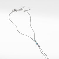 Novella Y Necklace with Blue Topaz and Pavé Diamonds, Long's Jewelers