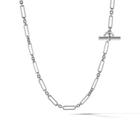 Lexington Y Chain Necklace in Sterling Silver with Pavé Diamonds