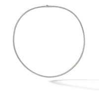 Sculpted Cable Necklace in Sterling Silver