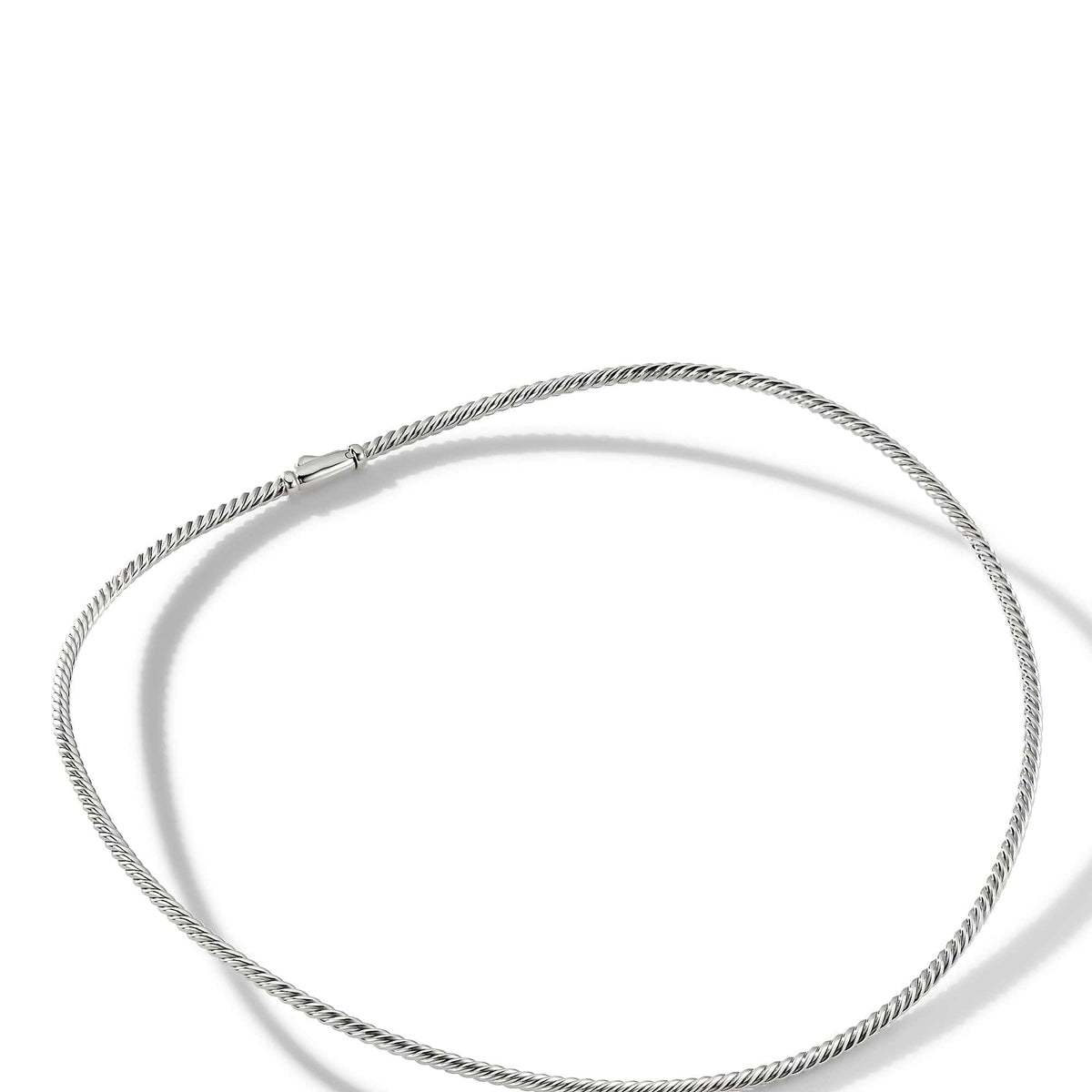 Sculpted Cable Necklace in Sterling Silver
