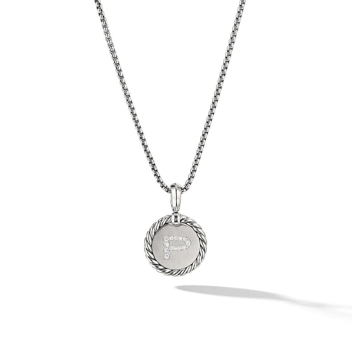 Initial Charm Necklace with Diamonds Long's Jewelers