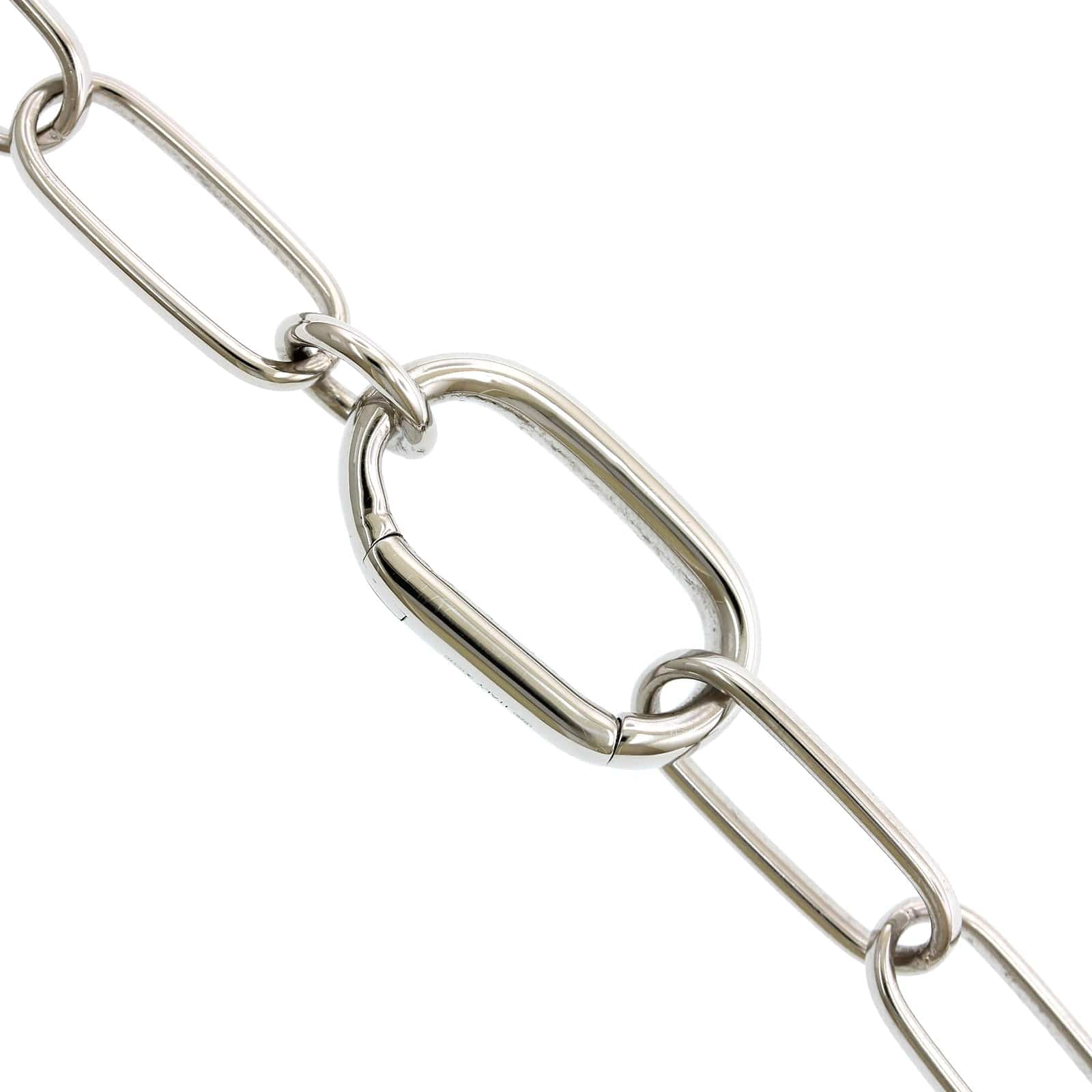 Sterling Silver Long Paperclip Necklace