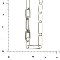 Sterling Silver Long Paperclip Necklace