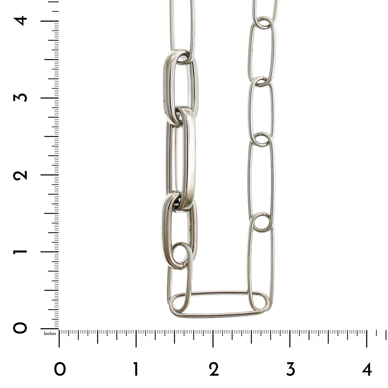 Sterling Silver Long Paperclip Necklace