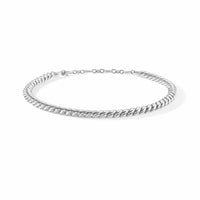 Sculpted Cable Necklace in Sterling Silver