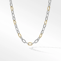 DY Madison® Chain Necklace in Sterling Silver with 18K Yellow Gold
